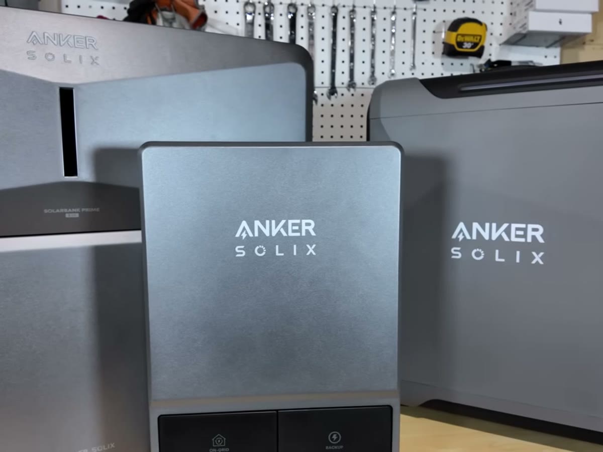 Anker SOLIX E10 power module and Smart Generator in Adam's shop